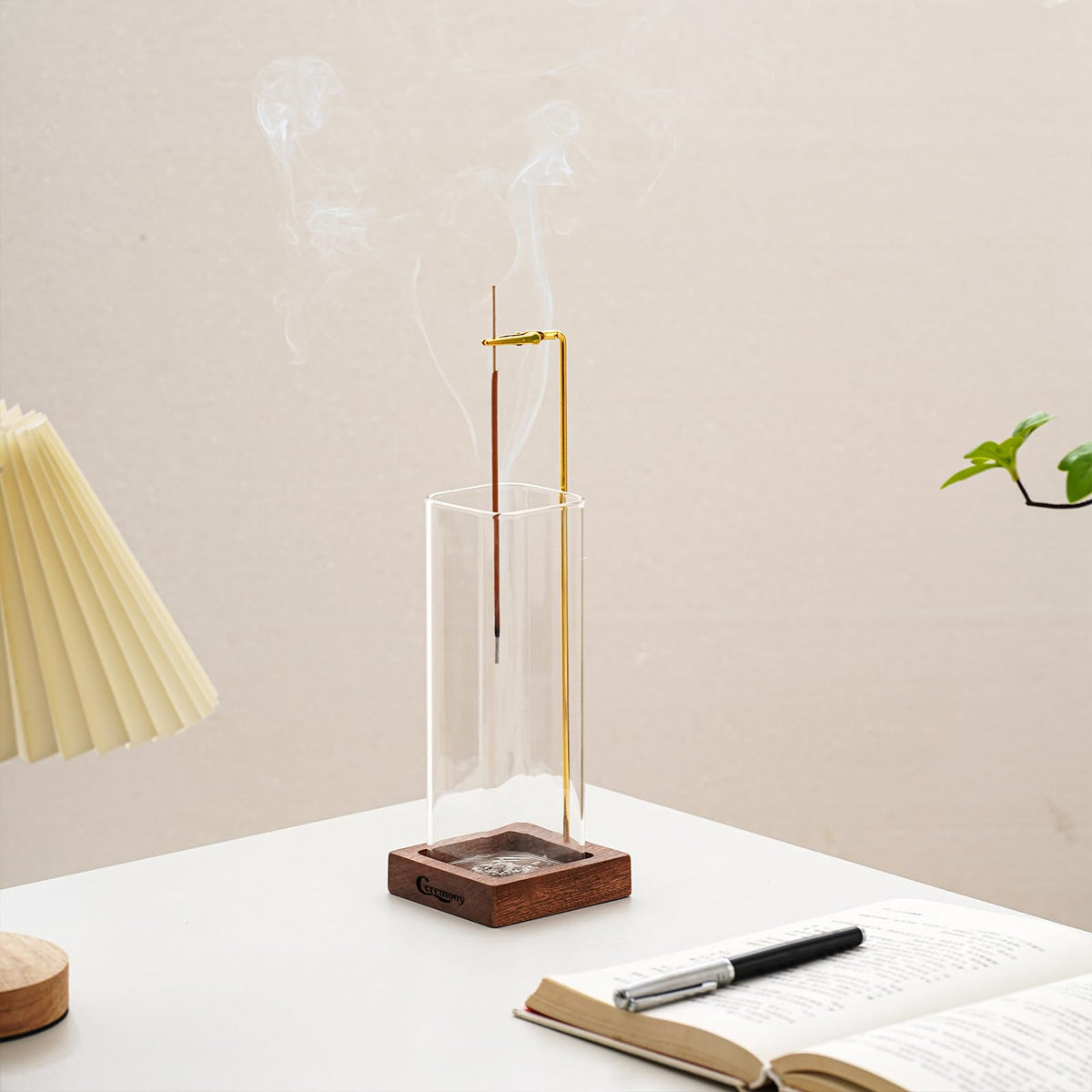 CEREMONY packaged contents include ash catchers, brass rods, and incense sticks