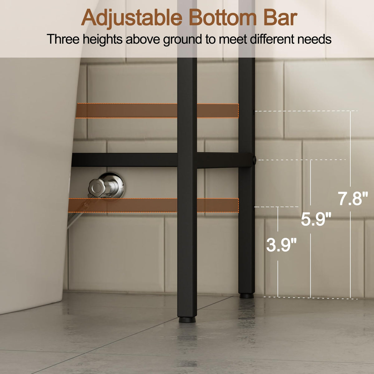 Cerlyunzan anti-tip straps add safety and stability to the rack