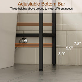 Cerlyunzan anti-tip straps add safety and stability to the rack