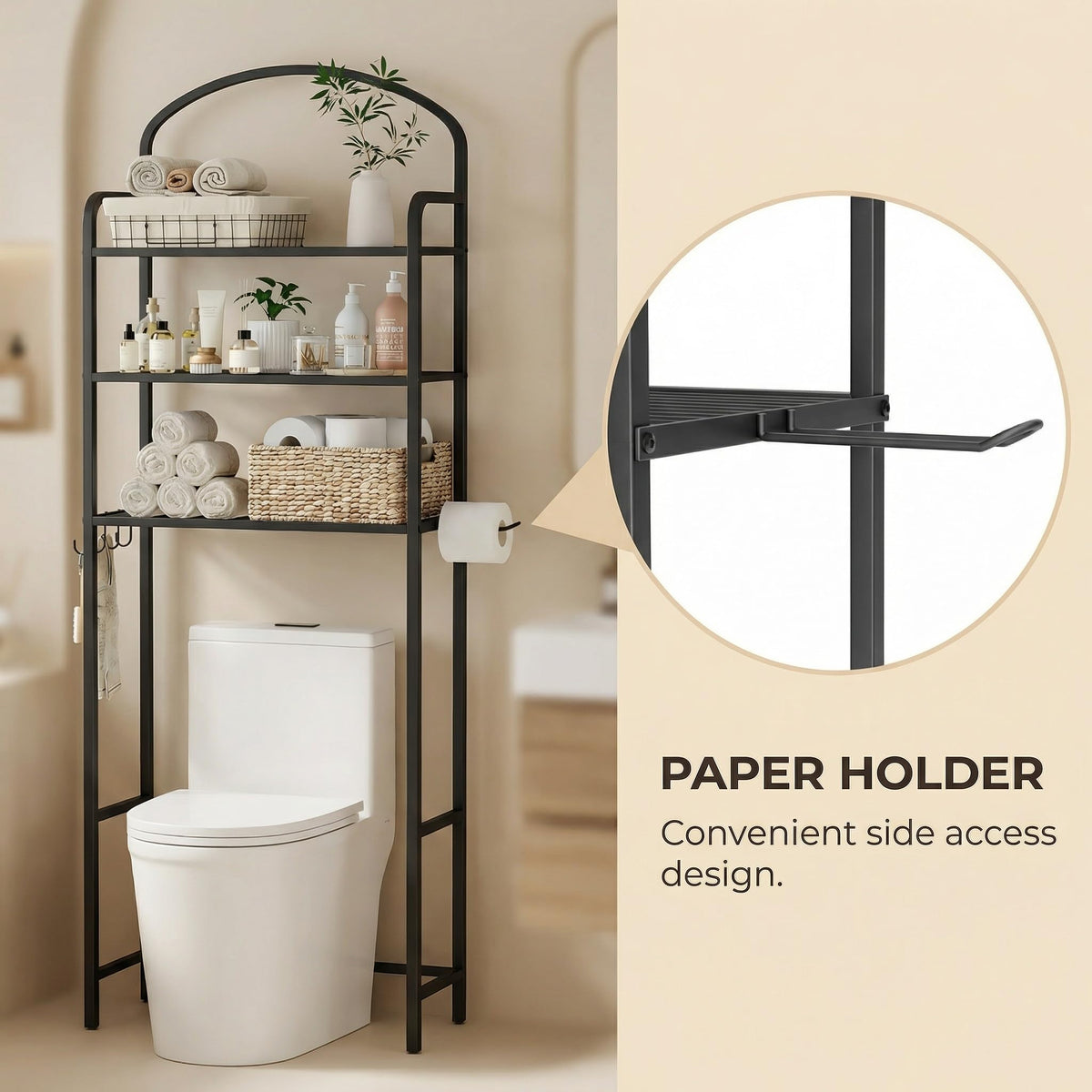Cerlyunzan black finish adds a modern look to any bathroom.