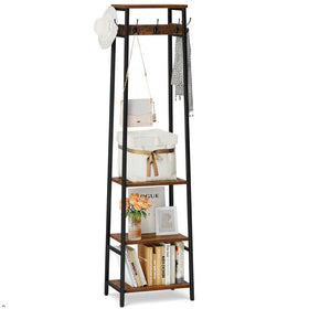 Cerlyunzan coat rack with seven hooks for organized entryway storage.