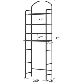 Cerlyunzan freestanding over-toilet unit requires no wall drilling