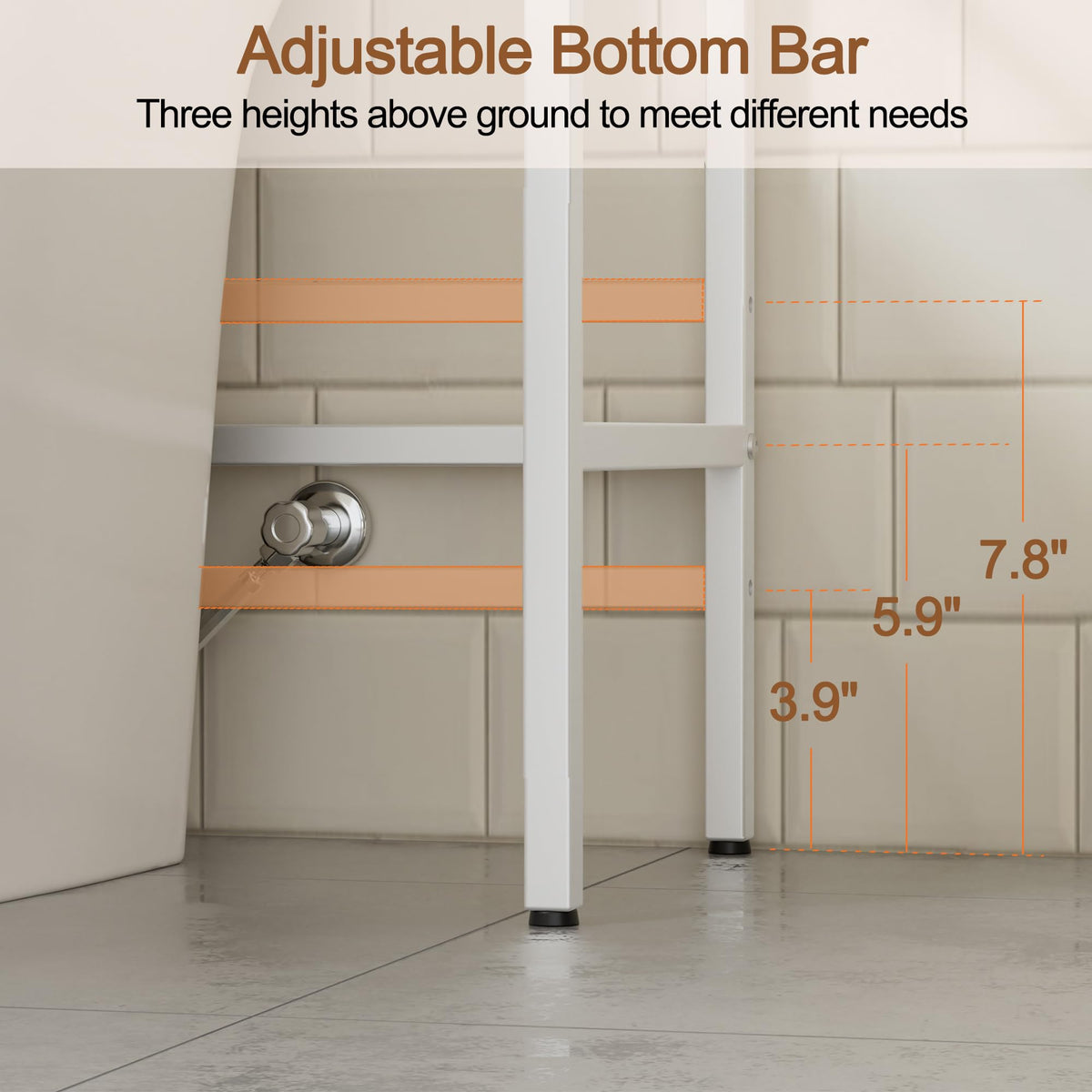Cerlyunzan rust-resistant carbon steel ensures durability in humid bathrooms.