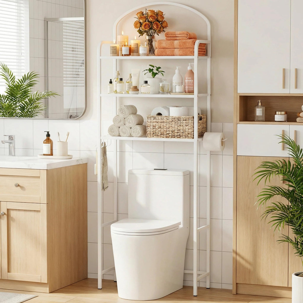 Cerlyunzan space-saving organizer ideal for small bathrooms.