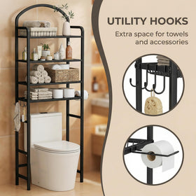 Cerlyunzan space-saving bathroom rack fits small baths and expands storage