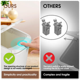 CEROELDA 3-pack white trash can fits under sinks and in cabinets.