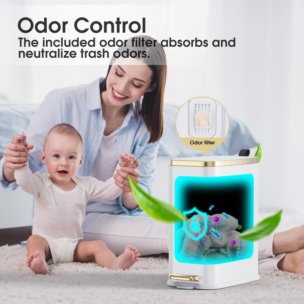 CEROELDA odor-filter bin helps keep odors contained in compact spaces.