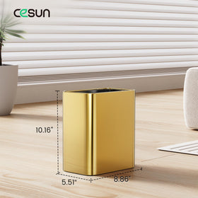 Cesun 8L slim bathroom trash can beside the toilet for handy disposal.