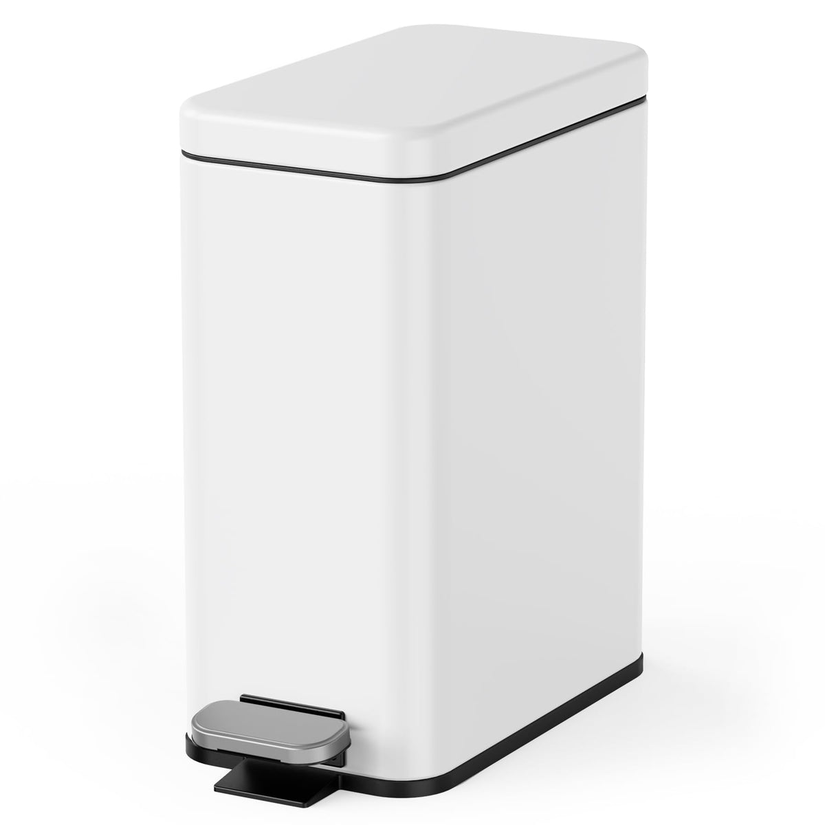 Cesun bathroom trash can with lid, slim profile for tight spaces
