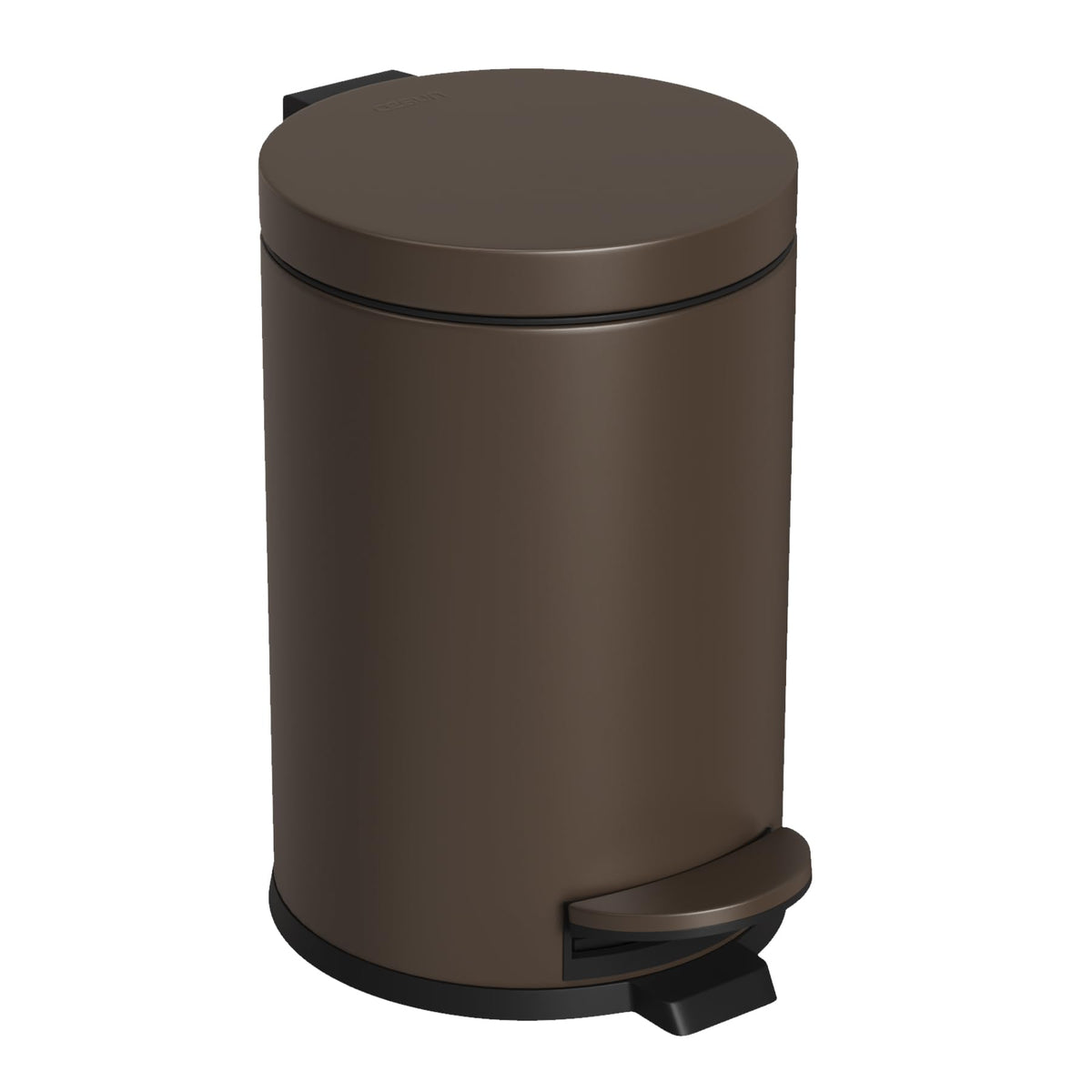 Cesun mini brown trash can with pedal lid for quiet bathroom use