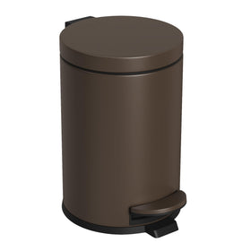 Cesun mini brown trash can with pedal lid for quiet bathroom use