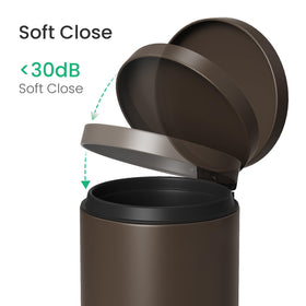 Cesun brown trash can with carry handle for easy transport