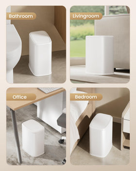 Easy-to-clean Cesun trash can surface resists smudges between cleanups.
