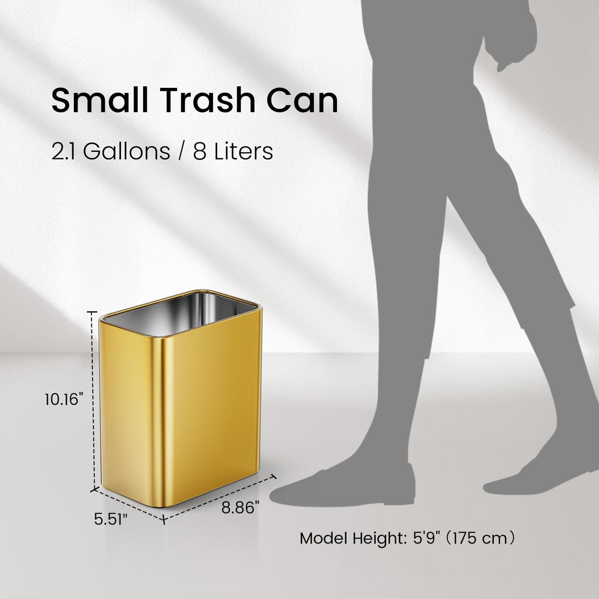 Cesun easy-clean trash bin, wipe with water or cloth for quick maintenance.