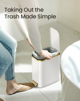 Cesun recessed handle and hidden bags create a clutter-free look