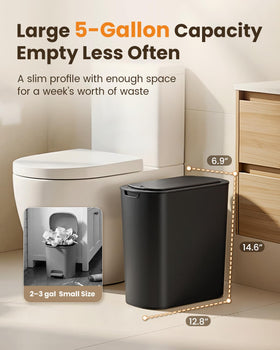 Cesun IPX5 waterproof trash bin for easy cleaning in humid spaces