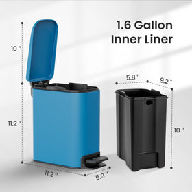 Lid stays open at 90-degree for convenient bag replacement