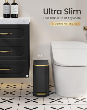 Cesun matte black and gold finish adds modern elegance.