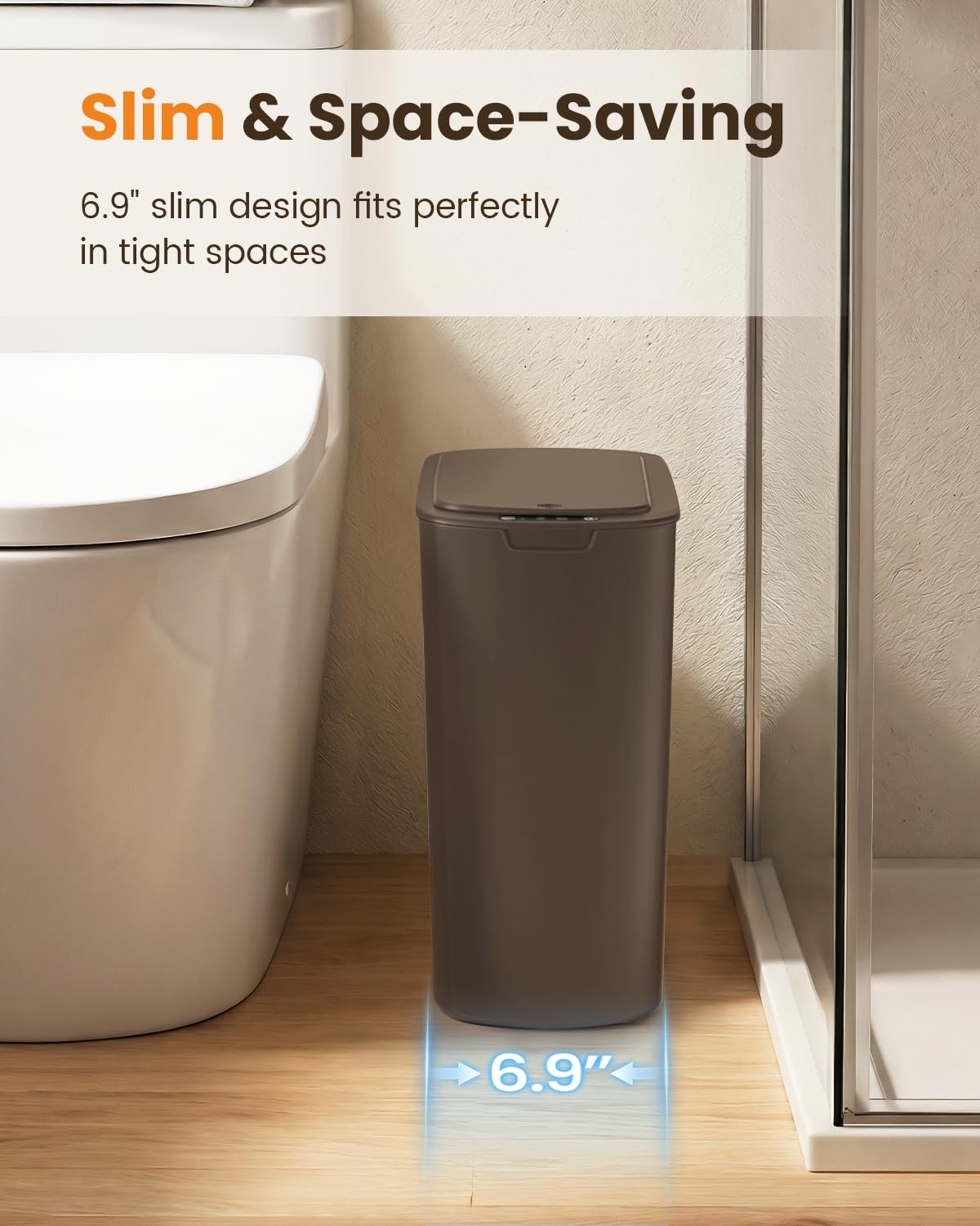 Cesun motion-sensor trash can opens hands-free for cleaner surfaces.