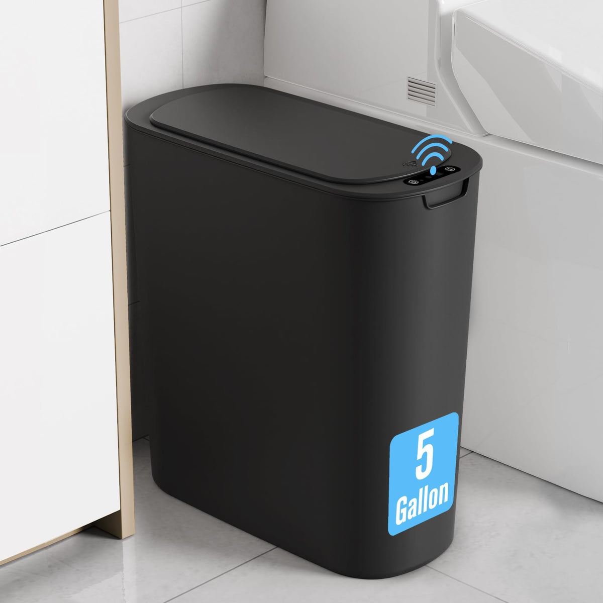 Cesun motion sensor trash can lid opens hands-free for easy disposal