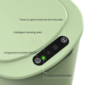 Cesun motion sensor trash can displays a green countdown light for open status.