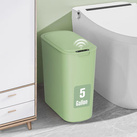 Cesun motion sensor trash can front view, showing slim 5-gallon design for small spaces.