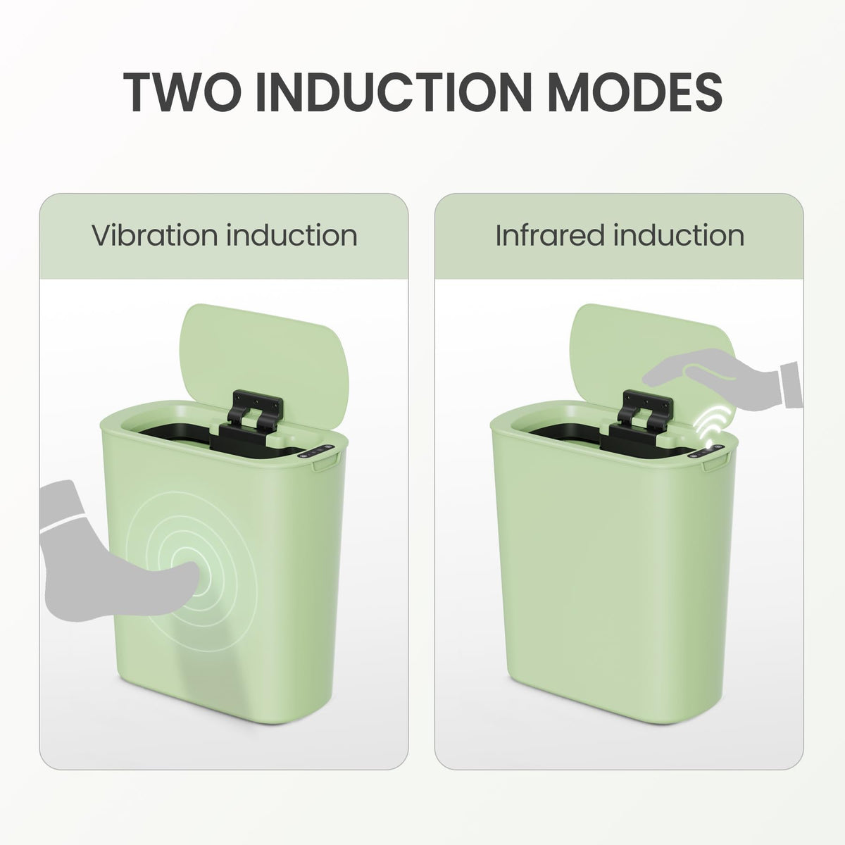 Cesun 5-gallon waste bin is IPX5 waterproof for humid environments.