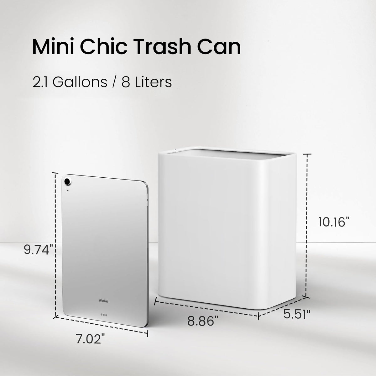 Cesun open-top trash can allows easy disposal without touching the lid.