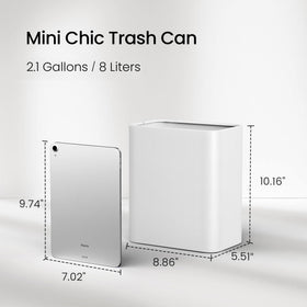 Cesun open-top trash can allows easy disposal without touching the lid.
