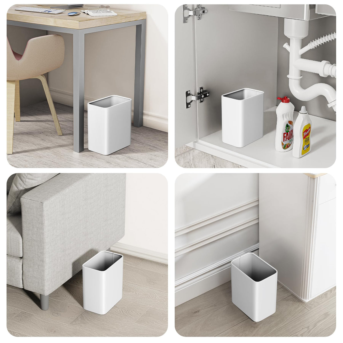 Cesun rectangular modern bin blends with bathroom decor and stays discreet.
