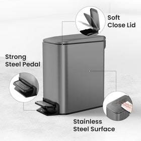 Cesun inner removable bucket simplifies cleaning and bag changes