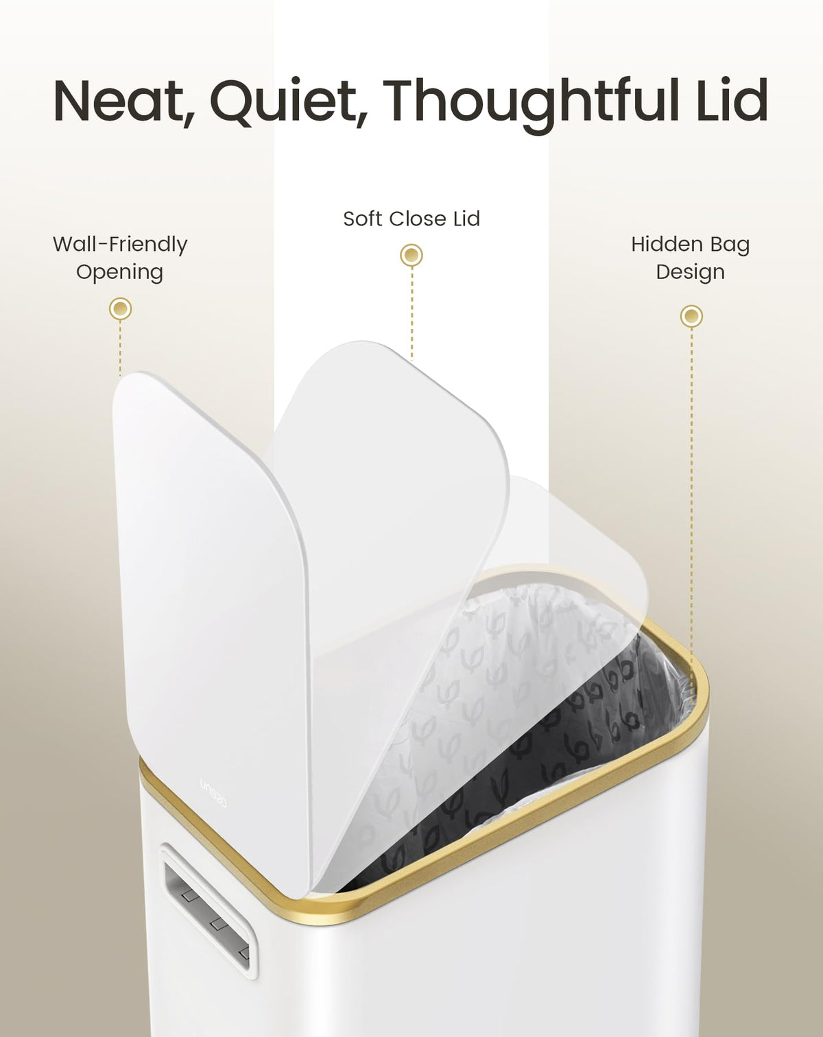 Cesun lid features silent soft-close action reducing noise in late-night use
