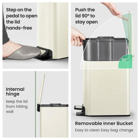 Cesun slim space-saving design fits narrow bathroom corners