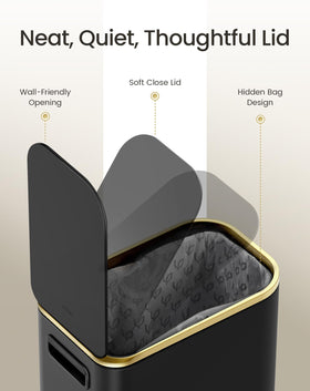 Cesun slim 5L trash bin fits cabinet gaps and tight spaces.