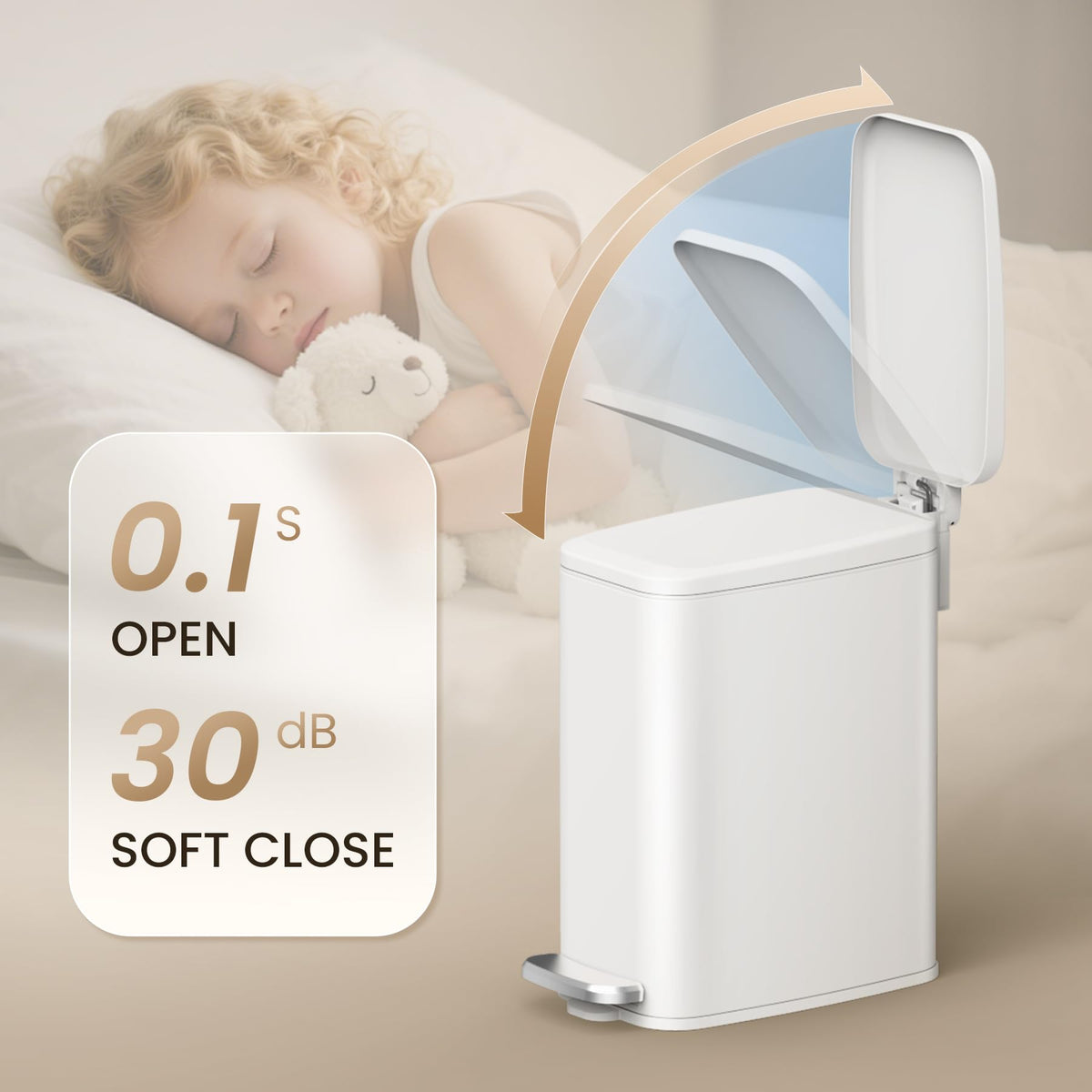 Sturdy stainless steel construction withstands daily use while minimizing fingerprints.