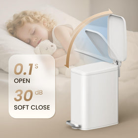 Sturdy stainless steel construction withstands daily use while minimizing fingerprints.