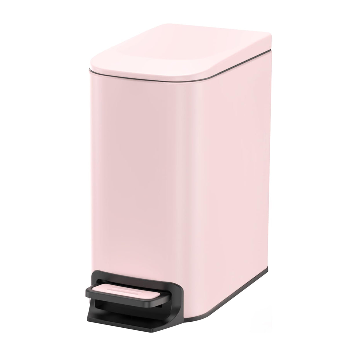 Cesun small bathroom trash can with lid soft close for quiet operation in tight spaces.