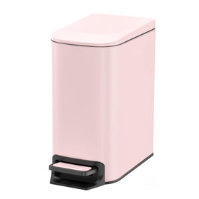 Cesun small bathroom trash can with lid soft close for quiet operation in tight spaces.