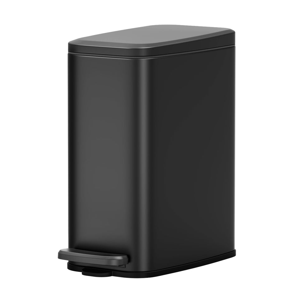 Cesun small bathroom trash can with lid soft close for quiet disposal.