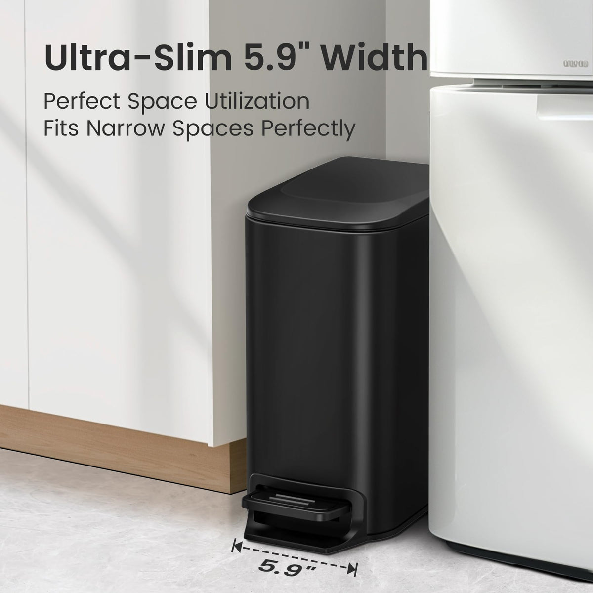 Cesun trash can with sturdy steel pedal for smooth operation