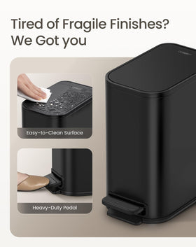 Cesun small trash can removable inner bucket for easy cleaning