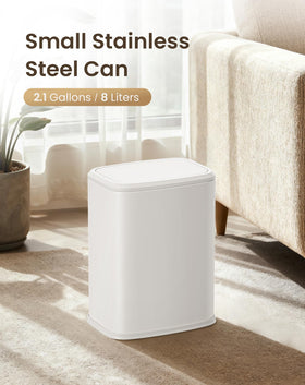Cesun stainless steel trash can front view showing fingerprint-resistant finish.