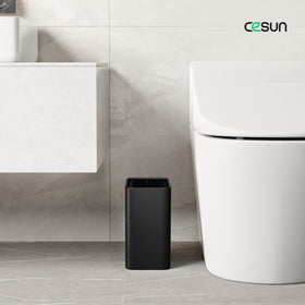 Cesun open-top trash bin offers easy disposal without touching.