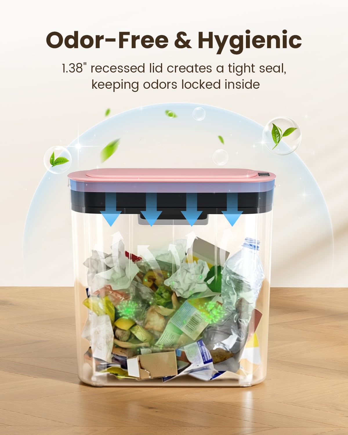 Cesun bag fix ring keeps trash bags securely in place for neat disposal.
