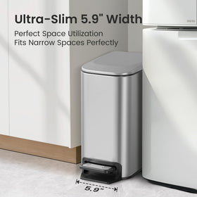 Cesun trash can lid with soft-close mechanism for quiet operation.
