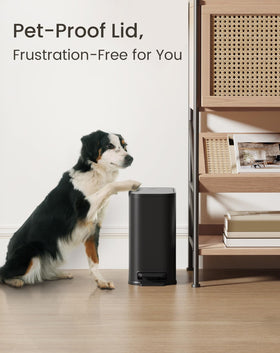 Cesun narrow-space trash can fits beside sinks and toilets