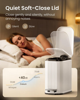 Cesun odor-seal lid keeps odors contained with secure placement