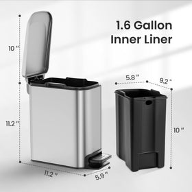 Cesun removable inner bucket for easy cleaning and bag disposal.