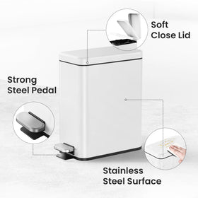 Cesun trash can showing removable inner bucket for easy bag changes
