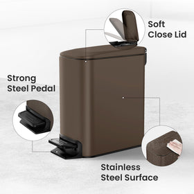 Cesun trash can removable inner bucket facilitates easy disposal and cleaning.